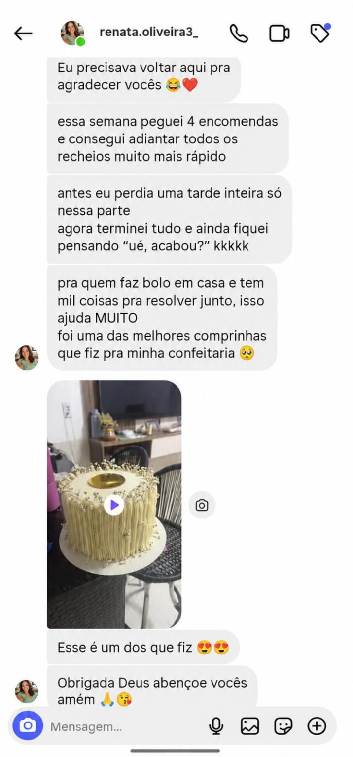 Feedback real de cliente do Recheia 5