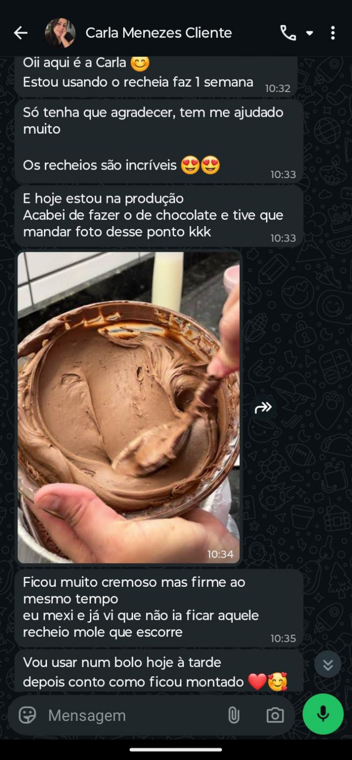 Feedback real de cliente do Recheia 1