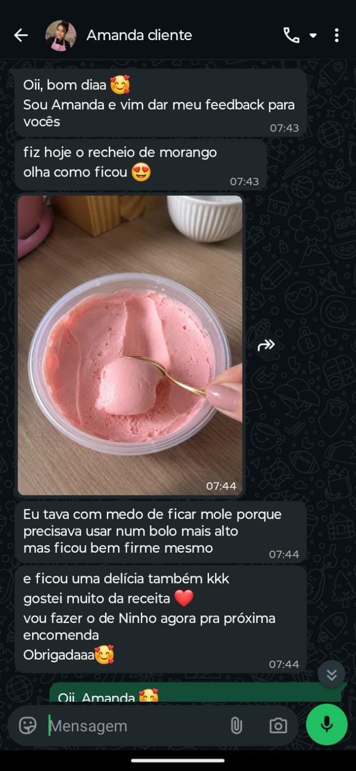Feedback real de cliente do Recheia 7